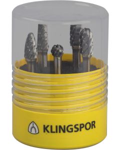 Klingspor - HF 100 Steel - Hardmetaal stiftfrees set - 9.6x6mm - Stalen high-performance vertanding
